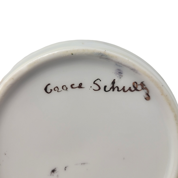 Vintage Hand Painted Porcelain Teapot Signed The Homestead in Winter - Picture 6 of 9